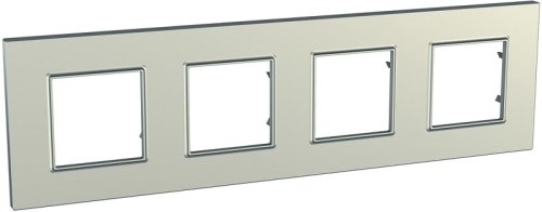 Рамка горизонтальная Schneider Electric Unica Quadro 4-м. титан картинка